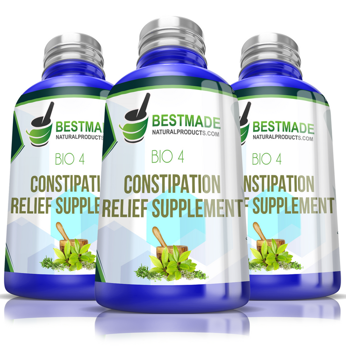 Natural Constipation Support Supplement Bio4 Triple Pack-