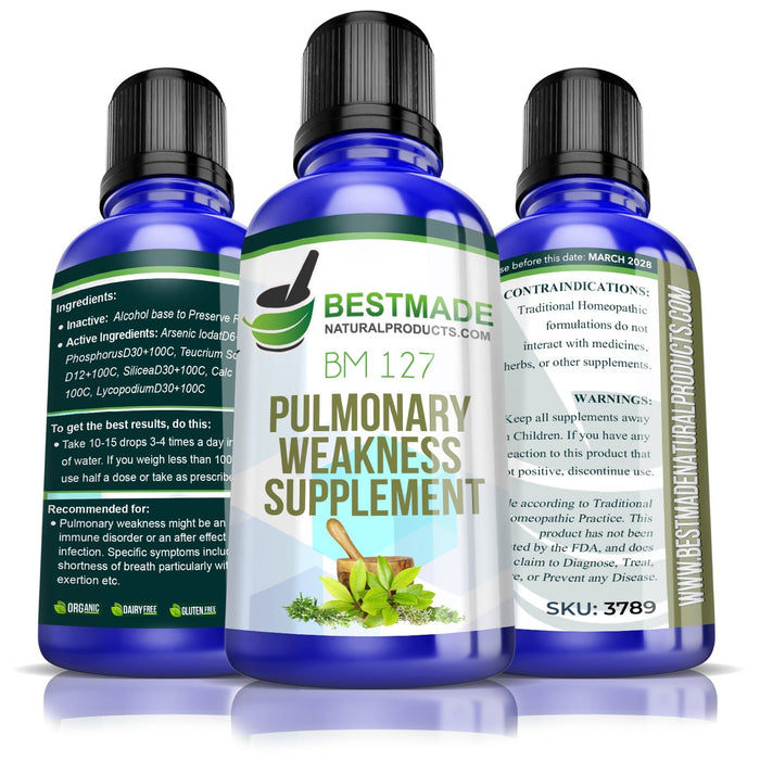 Pulmonary Weakness Natural Supplement (BM127) Six Pack-