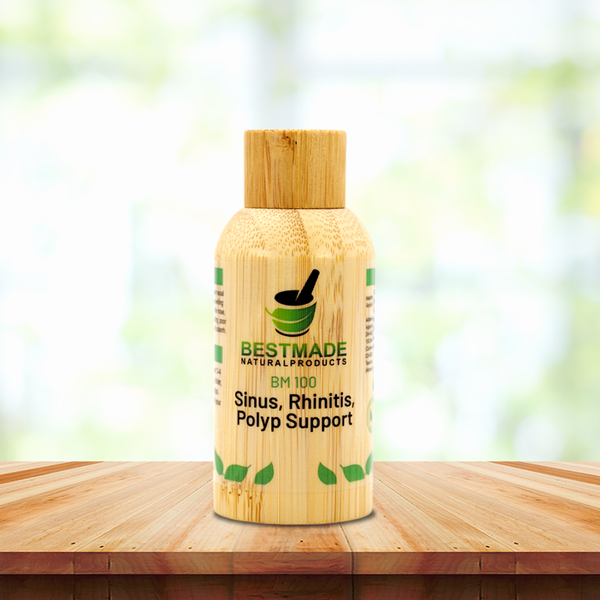 Sinus Pain, Rhinitis & Polyp Support BM100 – Nasal Discomfort, Runny Nose, Sneezing, Itching, and Seasonal Allergies, 30ml