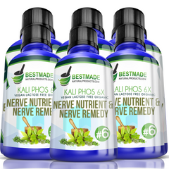 Vegan Lactose Free Organic Nerve Nutrient & Stress Remedy Six Pack- Save 50%