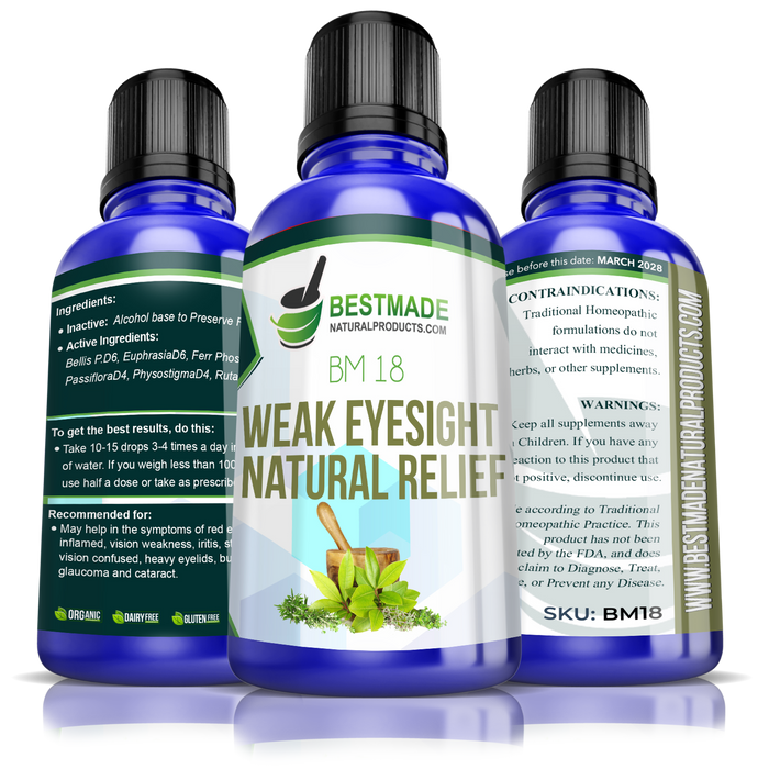 Weak Eyesight Natural Support (BM18) 30ml - BM Products