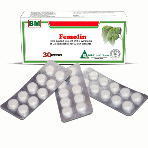 Product Image front of box showing tablets for Femolin, 30 tablets