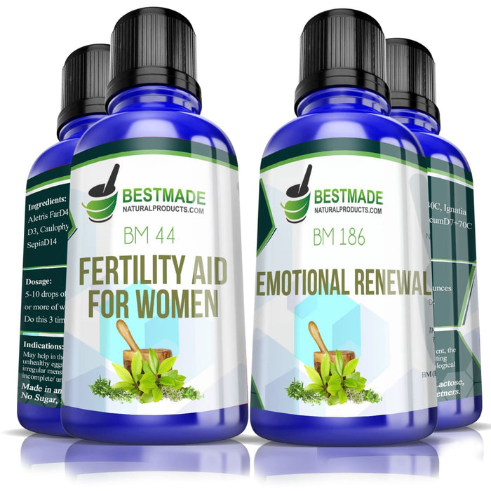All Natural Fertility Formula for Women Product Image Showing All Bottles