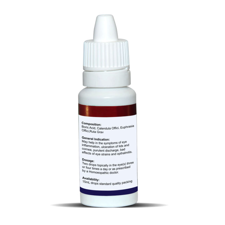 Product image back ingredients, indication, dosage &amp; Availability for Double Pack - Euphrasia Natural Eye Drops