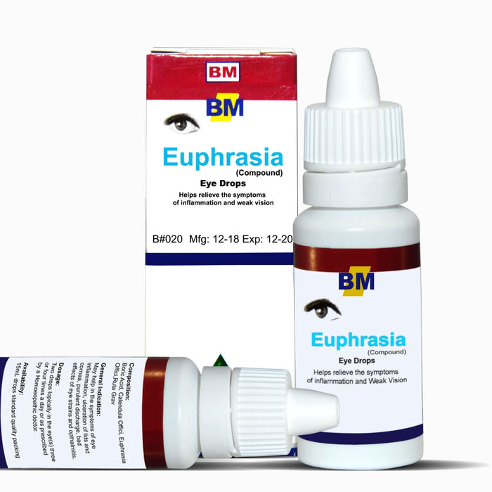 Product Image Showing All Labels for Double Pack - Euphrasia Natural Eye Drops