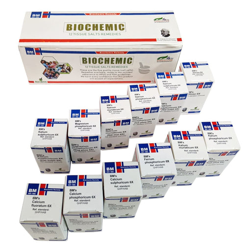 Product Image Showing All Labels of boxes for Economy Pack Schuessler Tissue Cell Salt Kit