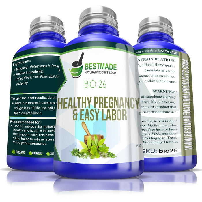 Healthy Pregnancy & Easy Labor Natural Remedy Bio26