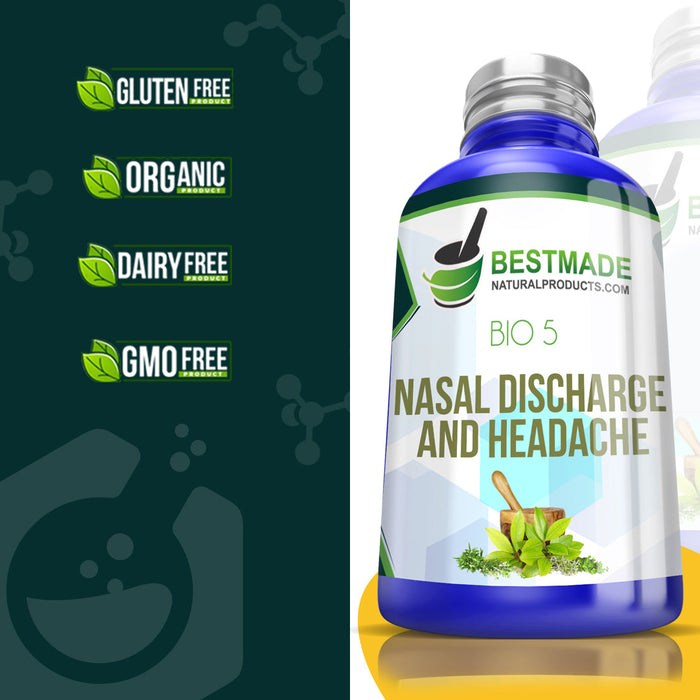 Nasal Discharge and Headaches Bio5 Tablets Natural Remedy