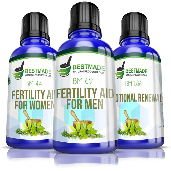 Product Image Showing All Labels for Natural Fertility Kit Formula for Couples