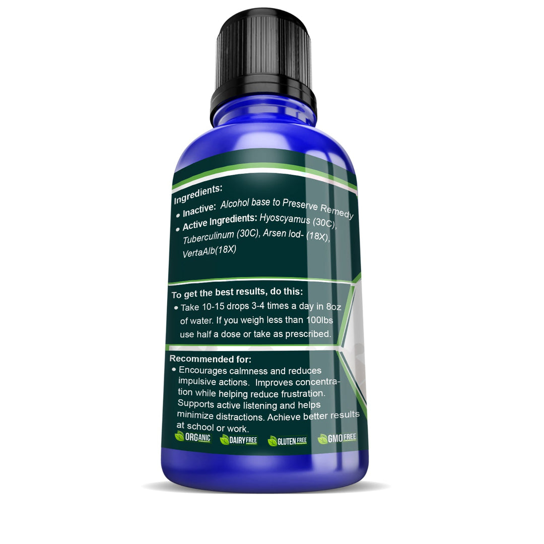 Organic Natural Supplement for Focus and Relaxation - BM 